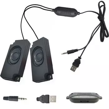 Мини-динамик 3 Вт 8 CTRICALVER Deep Bass Speaker 3 Вт 8 Ом 5 В USB-порт питания Аудиопорт Длина кабеля Подходит для автомобильного ТВ-оборудования и другой электроники