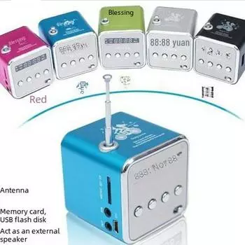 Мини-динамик Bluetooth TD-V26 с экраном для ноутбука и MP3-плеера чёрный