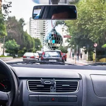 Мини-диско-шар, украшение, диско-шар, зеркало заднего вида, подвеска, блестящие автомобильные аксессуары, диско-шар, декор для дома, реквизит для вечеринки CZECH REPUBLIC