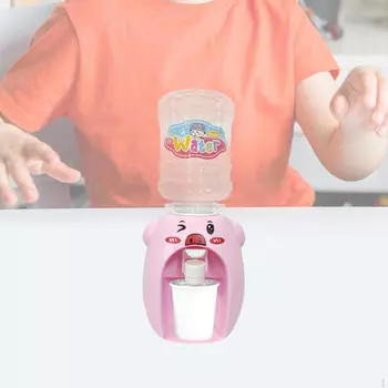 Мини-диспенсер для воды, машина для животных, кукольный домик, игрушка, миниатюрный мультяшный подарок розовый