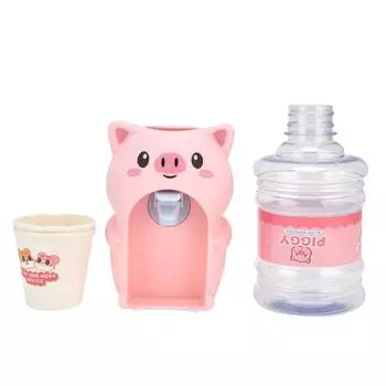 Мини-диспенсер для воды, симпатичная мультяшная игрушка для кухни для детей, домашняя кухня, розовая свинья