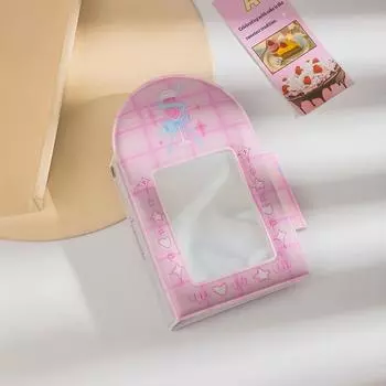 Mini DIY Photo Album INS Star Chasing Photo Album Portable Hollow Storage Album Card Storage розовый