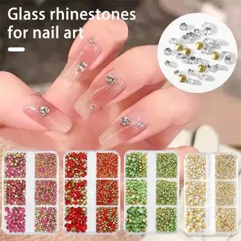 Мини-дизайн ногтей со стразами и антиоксидантами, изготовление ногтей с острым дном A