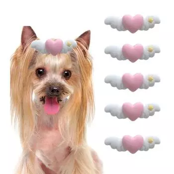 Mini Dog Bows Hair Clips Cartoon Pet Duck Beak Clip Dog Grooming Hair Clip Birthday розовый