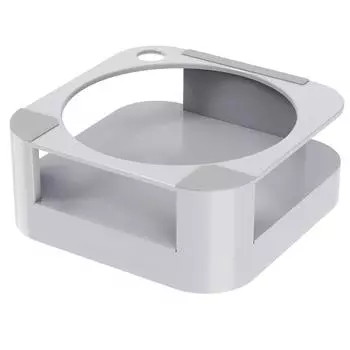 Мини-док-станция для компьютера Mac Mini M4 2024 года, USB-хаб, настольная подставка, USB-хаб для Mac Mini M4 Pro, аксессуары для ПК Silver (Without Hub)