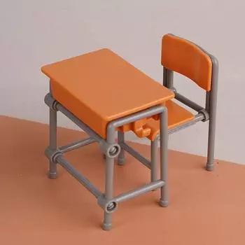 Mini Doll House Simulation Classroom Desk Schoolbag Play House Doll House Scene Boy And Girl Doll Children S Toys