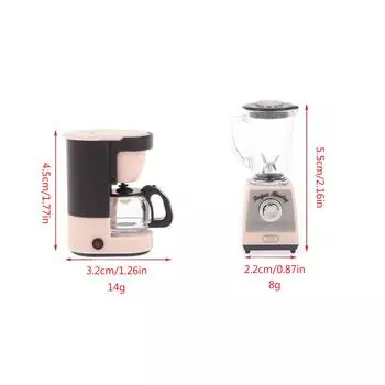 Mini Dollhouse Miniature Breakfast Coffee Machine/Juicer Kitchen Miniature Model Children Interactive Parent-child Toy 2