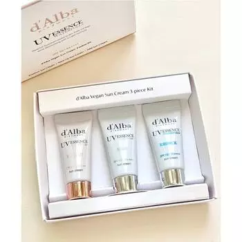 Мини-дорожный набор из 3 предметов d Alba Vegan Waterfull Sunscreen - 3 типа: Эссенция, Тонизирующая, Мягкая 5мл (3 варианта) 1PCS