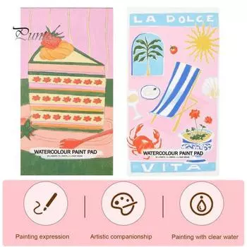 Мини-доска для рисования акварелью Образовательный художественный ресурс Портативный художественный компаньон Яркая акварельная палитра A