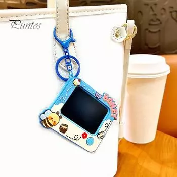 Мини-доска для рисования, брелок-клипса, детский рюкзак, блокнот для рисования, стираемый блокнот для записей, магнитная доска в форме мультфильма розовый