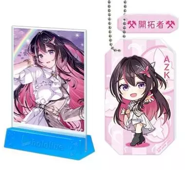 Мини-доска для рисования Ichiban Kuji Hololive vol.3 и прозрачный двойной брелок AZKi