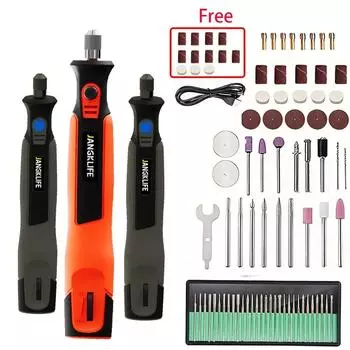 Мини-дрель электрическая ручка для резьбы, дрель с переменной скоростью, набор вращающихся инструментов, граверная ручка для шлифовки, полировки своими руками красный