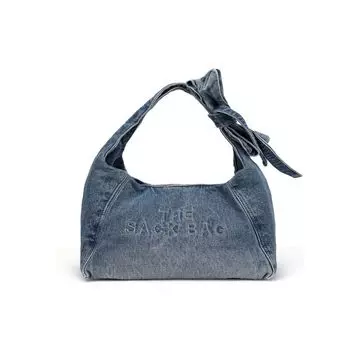 Мини Джинсовая Джинсовая Сумка Женская 2025 Новое Поступление Сумка Дизайнерская Сумка Модная Сумка Кроссбоди с Бантом Dark blue-Large