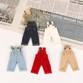 Мини-джинсы, комбинезоны, комбинезоны, одежда для кукол, аксессуары, одежда для кукол, игрушки для куклы 1/12, кукла Ob11