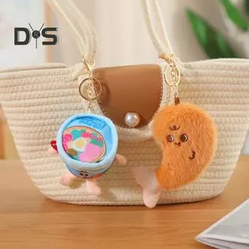 Мини-еда плюшевая игрушка брелок милый маленький мягкий кулон для ключей рюкзак автомобиль мультяшный орнамент пасхальные яйца наполнители подарок для матери любимой семьи A