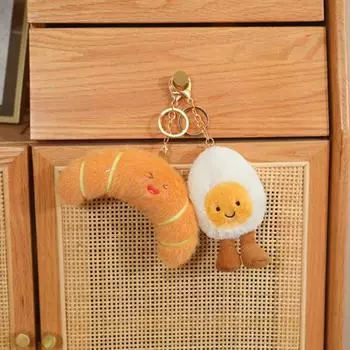 Мини-еда плюшевая игрушка брелок милый маленький мягкий кулон для ключей рюкзак автомобиль мультяшный орнамент пасхальные яйца наполнители подарок для матери любимой семьи A