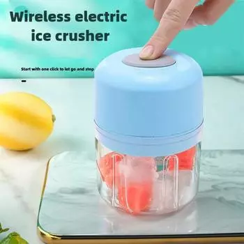 Mini electric ice crusher household complementary food machine smoothie machine blender meat grinder cotton ice breaking