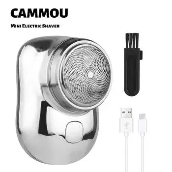 Мини-электробритва, портативная мужская дорожная бритва, водонепроницаемая, для влажного и сухого бритья, двойной триммер для бороды, быстрозарядный бритвенный станок Type-C