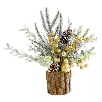 Мини-елка для украшения стола в офисе и дома золотой