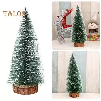 Мини-елка, искусственная снежная елка с сосновыми иголками, праздничное украшение для дома и офиса на рождественский стол 20cm