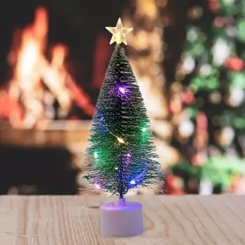 Мини-елка с искусственной подсветкой, центральная часть стола