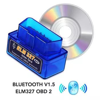 Мини ELM327 Bluetooth V1.5 для Android Torque OBD 2 Интерфейс OBD2 Сканер Протоколы OBDII Считыватель кодов Автомобильный диагностический сканер неисправностей