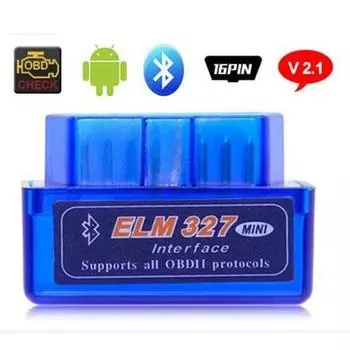 Мини ELM327 Bluetooth V2.1 OBD2 Автомобильный диагностический инструмент синий