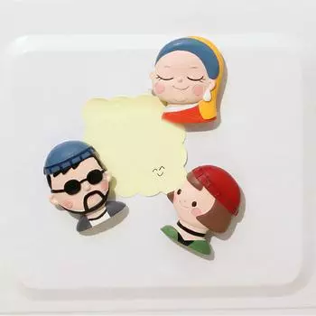 Мини Европейский Креативный Смола 3D Трехмерный Дизайн Холодильник Наклейка Ремесла Домашняя Кухня Памятка Сообщение Простое Украшение