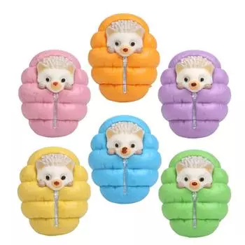 Мини-ежик в спальном мешке, орнамент, миниатюрные фигурки, подарочная игрушка для детей, детская комната, стол, сад, украшение дома