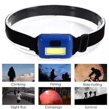 Мини-фара COB LED Headlamp 3 Modes Водонепроницаемый Headlight Head Flashlight Torch Lanterna Для кемпинга на открытом воздухе Ночная рыбалка