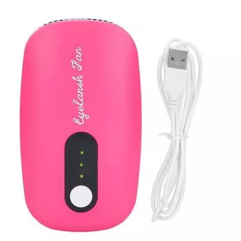 Мини-фен для ресниц с USB-зарядкой, сушилка для наращивания ресниц, вентилятор, цвет «розовый красный» белый