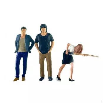 Мини-фигурка для бильярда, набор моделей 1/64, люди, проекты «сделай сам», макет, миниатюрная сцена для бассейна