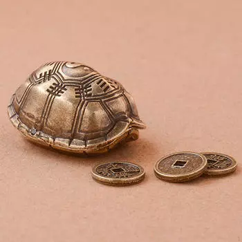 Мини-фигурка из панциря черепахи, кулон, брелок для ключей на удачу, аксессуары, креативный маленький Pendant