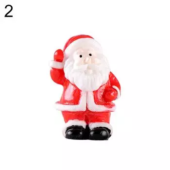 Мини-фигурка из смолы, Рождественская елка Клауса, сделай сам, садовая фея, Санта-Снеговик, украшения