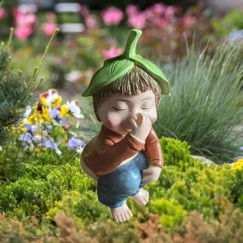 Мини-фигурка какающего мальчика, уникальная прочная декоративная скульптура для взрослых, домашнего сада