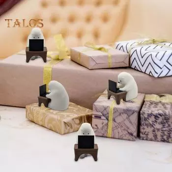 Мини-фигурка медведя-кодера, миниатюрная компьютерная статуэтка медведя, напечатанная на 3D-принтере, украшение для домашнего рабочего стола, декор для офисных работников, подарок