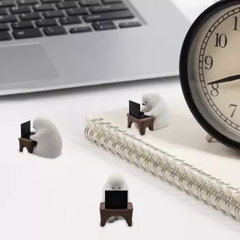 Мини-фигурка медведя-кодера, миниатюрная компьютерная статуэтка медведя, напечатанная на 3D-принтере, украшение для домашнего рабочего стола, декор для офисных работников, подарок