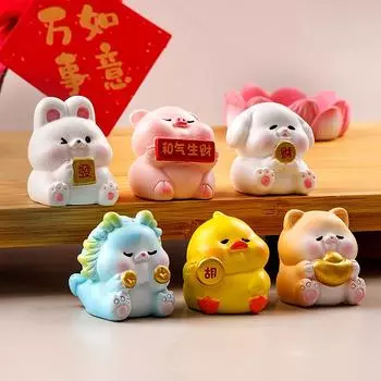 Мини-фигурка милых животных, модель животного, мох, микропейзаж, домашний декор, миниатюрные сказочные садовые украшения, аксессуары A6