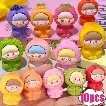 Мини-фигурки из смолы, милые мультяшные фигурки фруктов для приборной панели автомобиля, микроландшафтный сад, домашний декор для рабочего стола