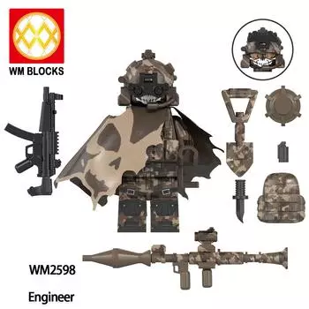 Мини-фигурки спецназа, фигурки снайпера-коммандо, разведчика, строительные блоки, куклы, игрушки для детей WM6168