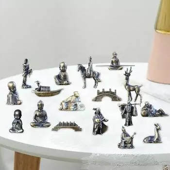 Мини фигурки статуэтка ретро сплав миниатюрные фигурки статуэтка настольный микро ландшафтный орнамент для стола рокарий цветочный горшок