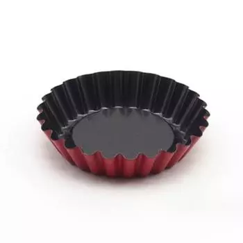 Mini Flan Pan Mold Carbon Steel Cake Mold Muffin Cup Egg Tart Molds Pie Pizza 10.8cm-A