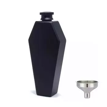 Мини-фляга 100 мл, персонализированная форма гроба, нержавеющая сталь, портативный фляга, дорожный винный горшок, барные подарочные принадлежности для мужчин серебряный