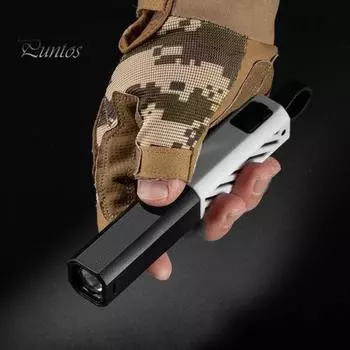 Мини-фонарик для улицы, 5 режимов, зум, высокая яркость, супер яркий, Type-C, перезаряжаемый, портативный, для кемпинга, пешего туризма, светодиодный фонарик чёрный