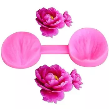 Мини-форма для лепестков цветка пиона, силиконовая текстурная форма для торта, инструмент для помадки, форма для прожилок, сахарная глина, цветок, инструмент для помадки M458