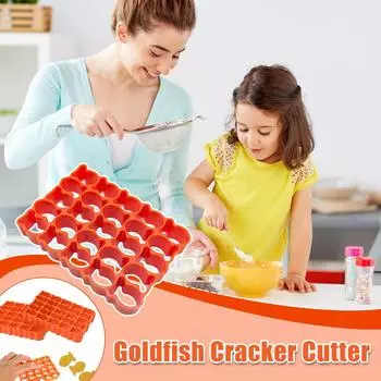 Мини-формы для выпечки помадки, золотые рыбки, крекер для печенья, резак для угощений R H6Z3 Orange-One size