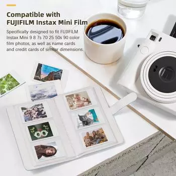 Мини-фотоальбом, фотоальбом, 108 карманов, 18 страниц для Fujifilm Instax Mini 11/9/8/7s/70/ зелёный