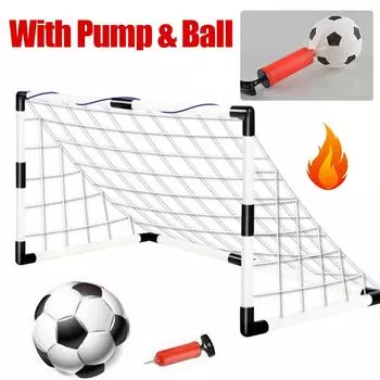 Мини-футбольный мяч, складной столб для ворот с насосом, детский спорт, игры в помещении и на улице, игрушки, детское спортивное оборудование для тренировок белый