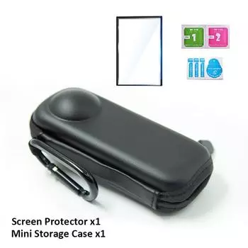 Мини-футляр для хранения, защитный экран для спортивной камеры Insta360 X3, портативный защитный чехол из ПУ-кожуха для аксессуаров Insta 360 X3