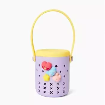 Мини-футляр из силикагеля Line Friends BT21 фиолетового цвета